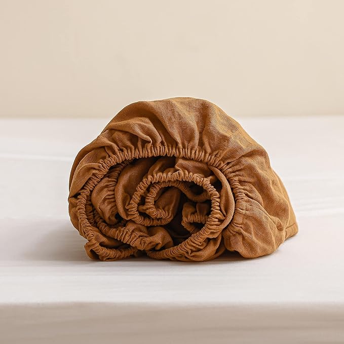 Linen Bed Sheet Set - King - 6 Piece