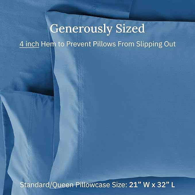 100% Cotton Pillowcase Set - Queen - 2 Piece