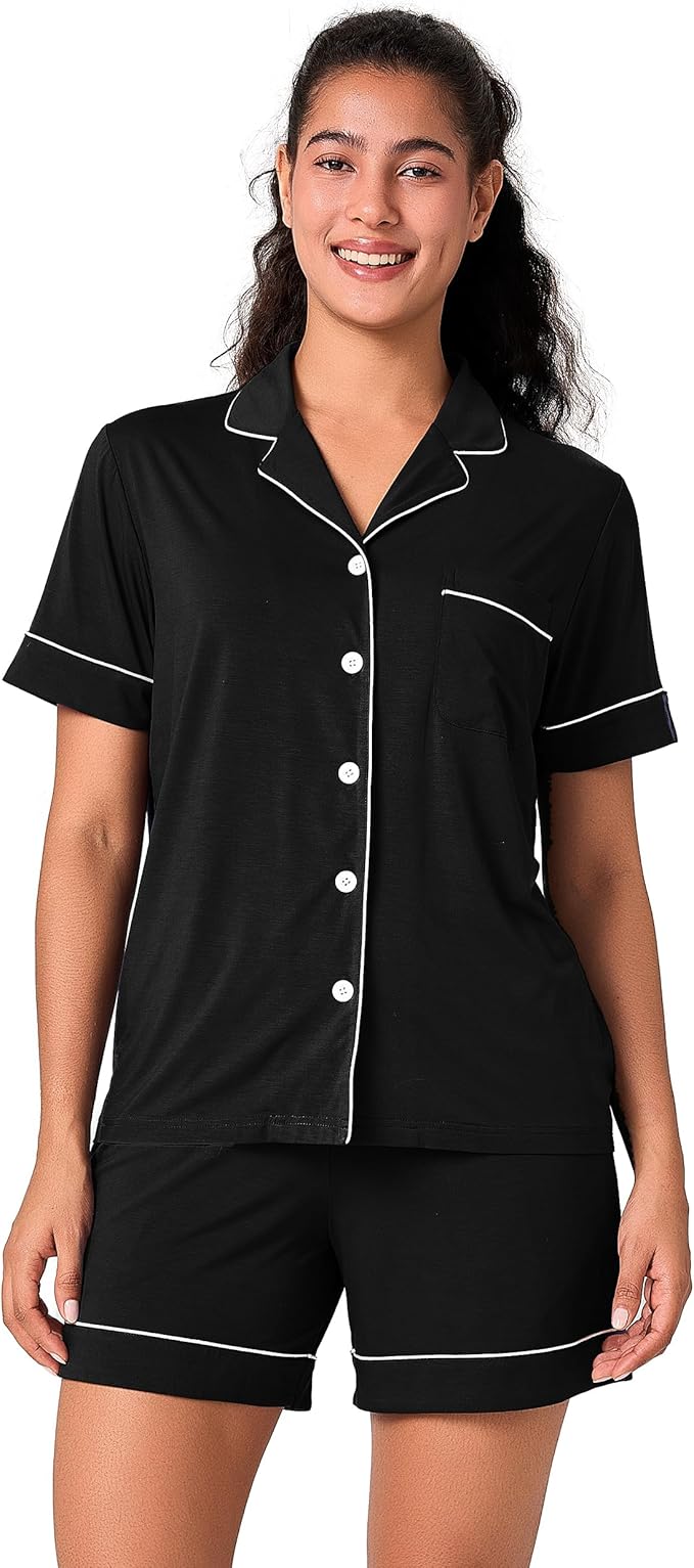 Women's Bamboo Shorts Pajama Set - 2 Piece