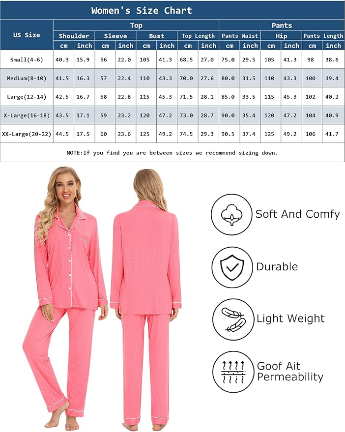 Women's Pants Pajama Set - Long Sleeve - 2 Piece
