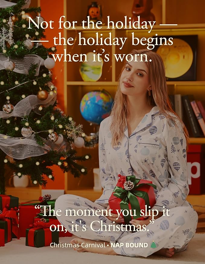 Women's 100% Cotton Pajama Set - Long Sleeve