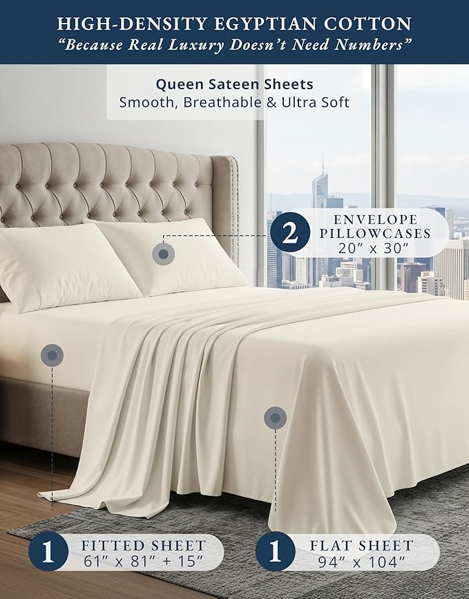 Bed Sheet Set - Queen - 15 in Deep Pocket