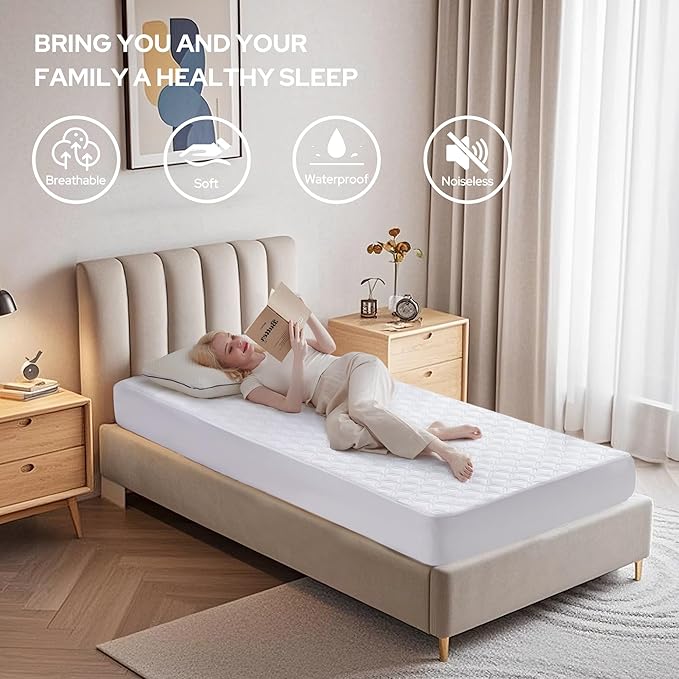 Waterproof Mattress Protector - Twin XL - 2 Pack