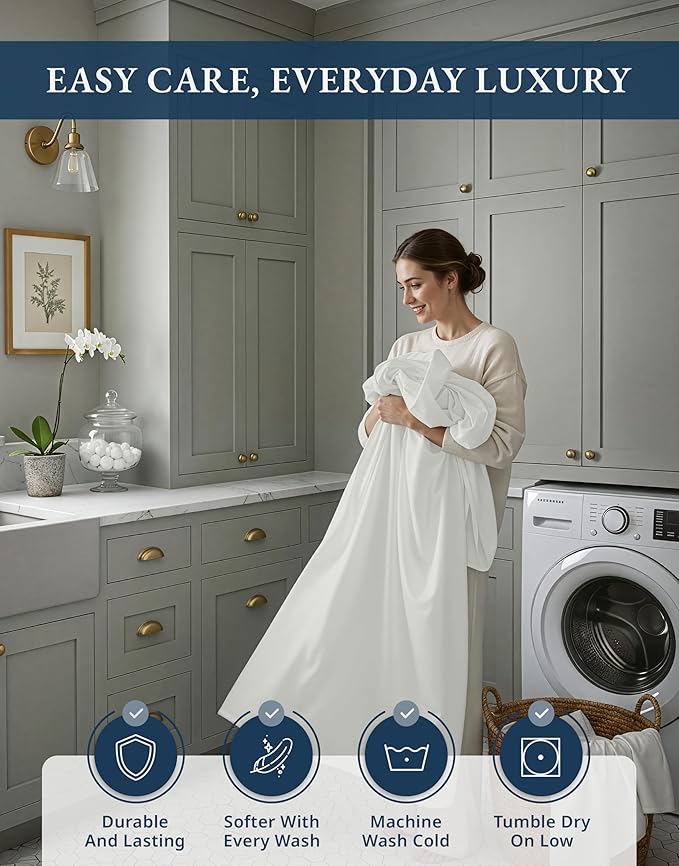Linen Cooling Bed Sheet Set - Queen