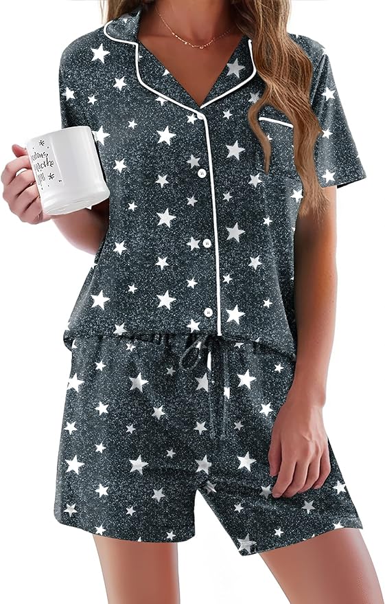 Women's Pajama Set - Short Sleeve - 2 Piece