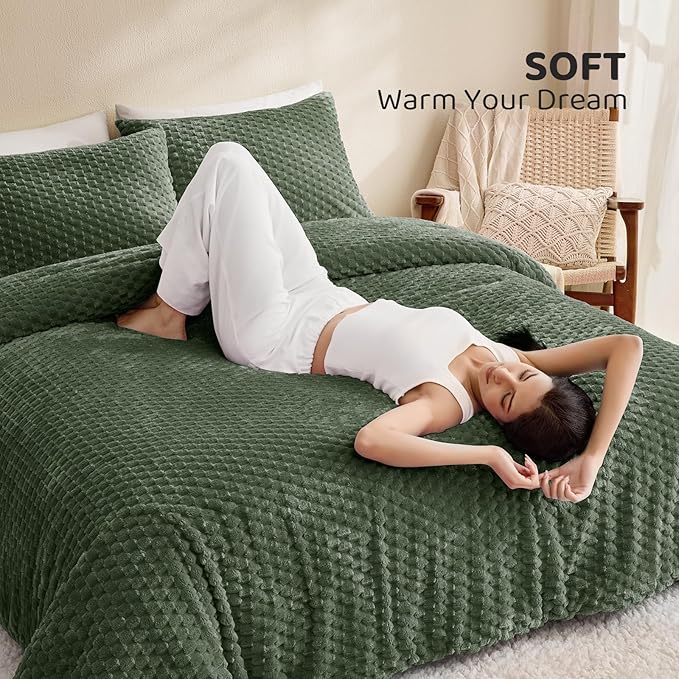 Flannel Comforter Set - King - 3 Piece