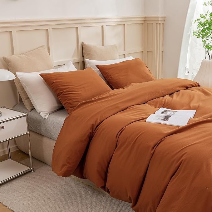 Linen Duvet Cover Set - Twin - 3 Piece