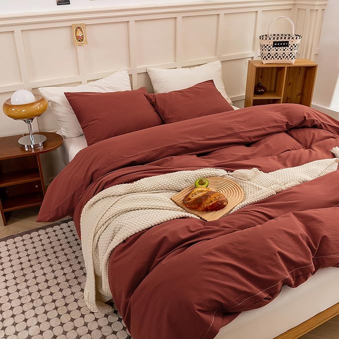 Linen Duvet Cover Set - King - 3 Piece