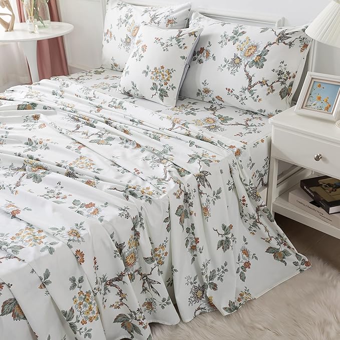 100% Cotton Bed Sheet Set - Full - 4 Piece