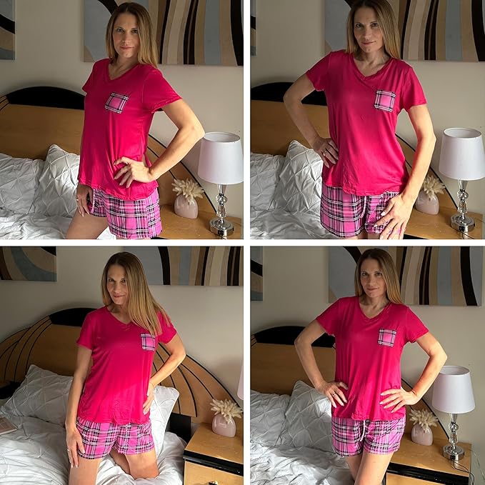 Women's Pajama Set - Short Sleeve - 2 Piece