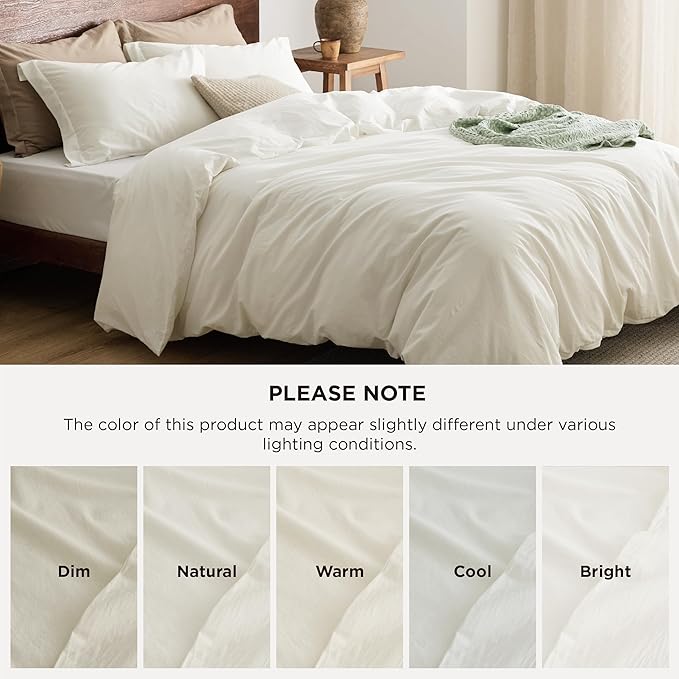 Linen Duvet Cover Set - King - 3 Piece