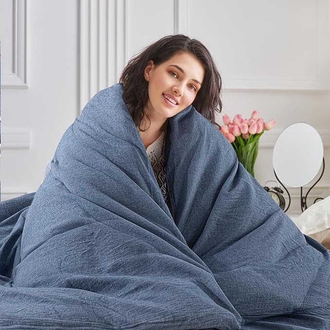 Linen Duvet Cover Set - Full - 3 Piece