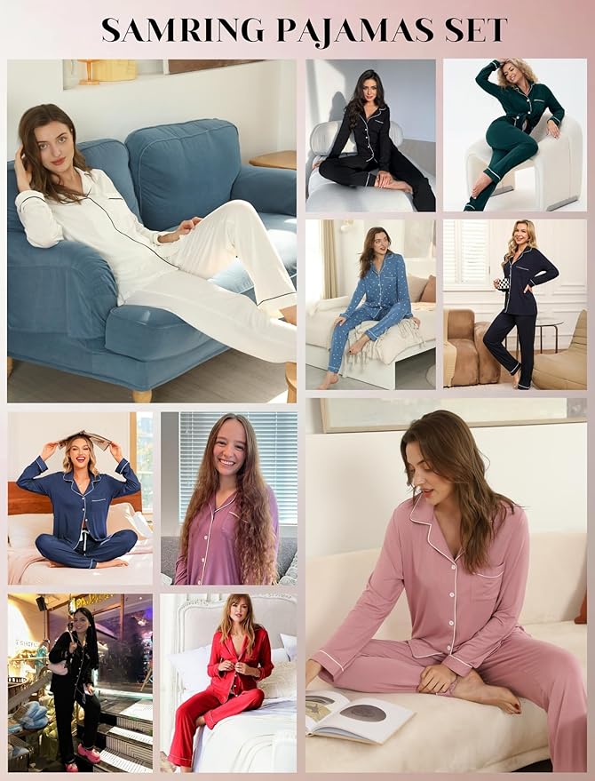 Women's Pajama Set - Long Sleeve - 2 Piece