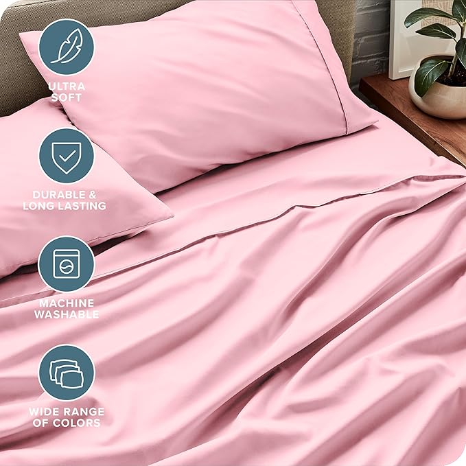 Microfiber Bed Sheet Set - King - 4 Piece