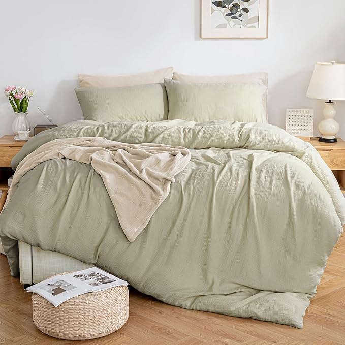 Linen Duvet Cover Set - Full - 3 Piece