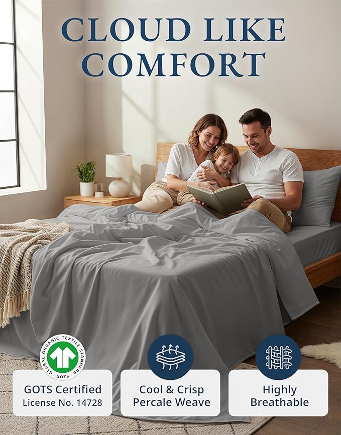 Linen Bed Sheet Set - King - 15 in Deep Pocket - 4 Piece