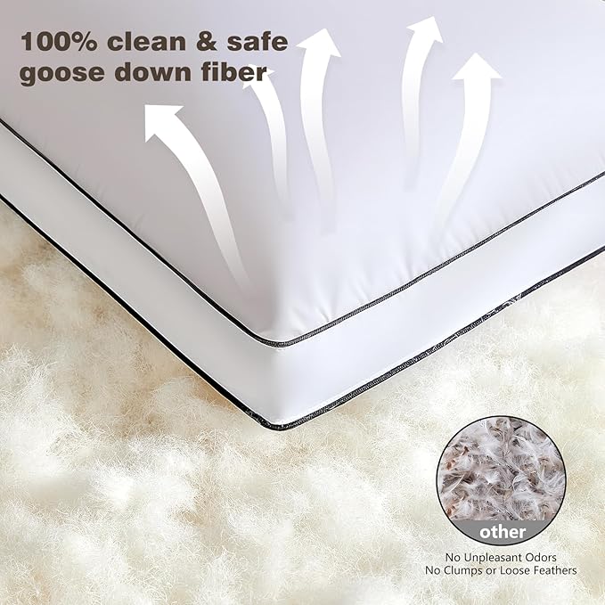 Bed Pillow - King - 20 x 36 in - 2 Pack