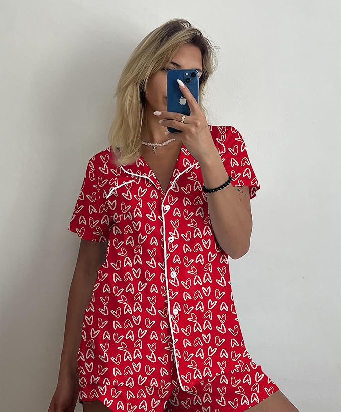 Women's Pajama Set - Short Sleeve - 2 Piece