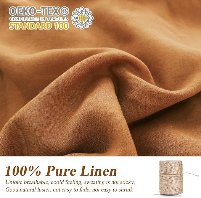 Linen Duvet Cover Set - Queen - 3 Piece