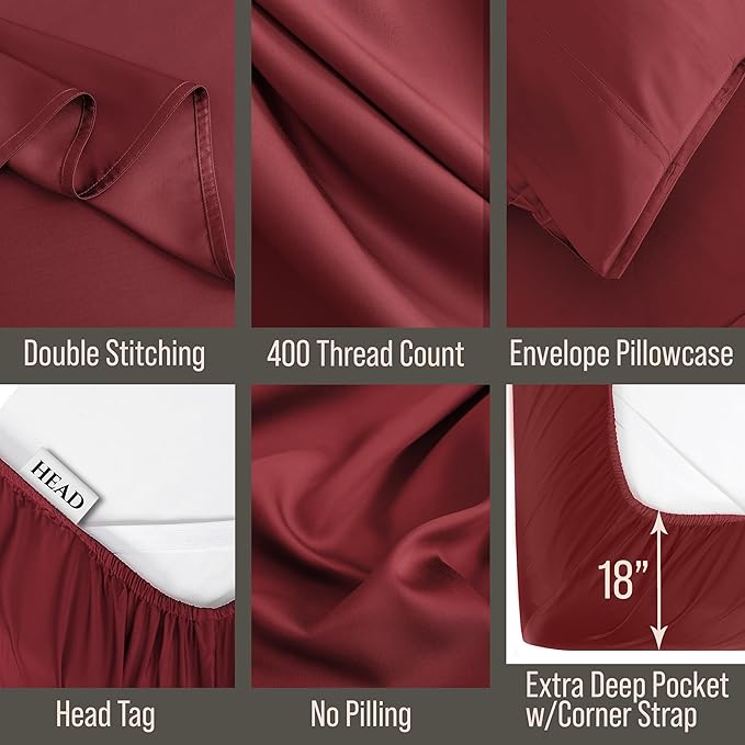 Bamboo Cooling Bed Sheet Set - King - 6 Piece
