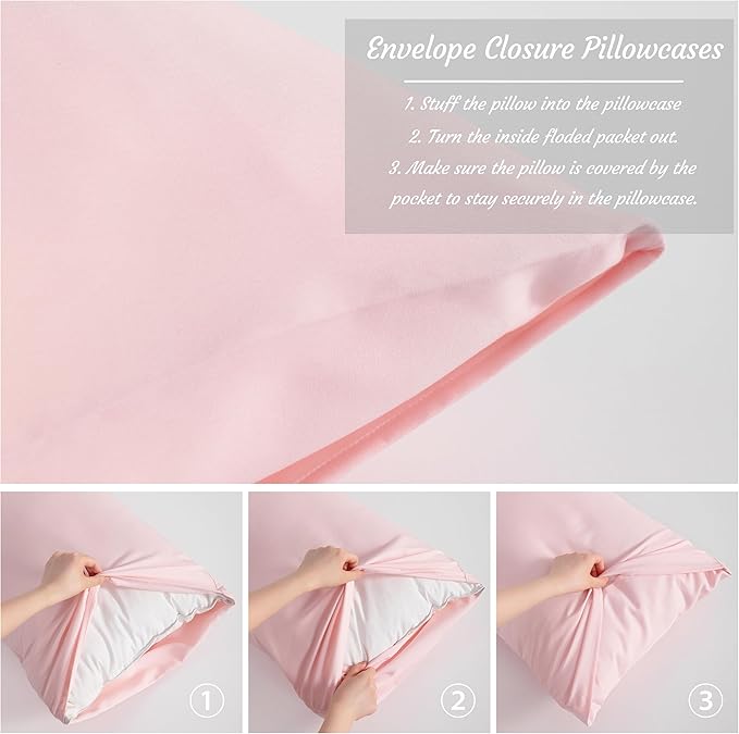 Microfiber Pillowcase Set - Queen - 20 x 30 in - 2 Pack