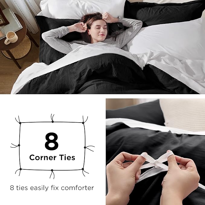 Duvet Cover Set - Full - 80 x 90 in - 3 Piece