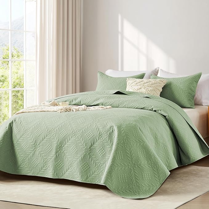 Microfiber Quilt Set - Queen - 3 Piece