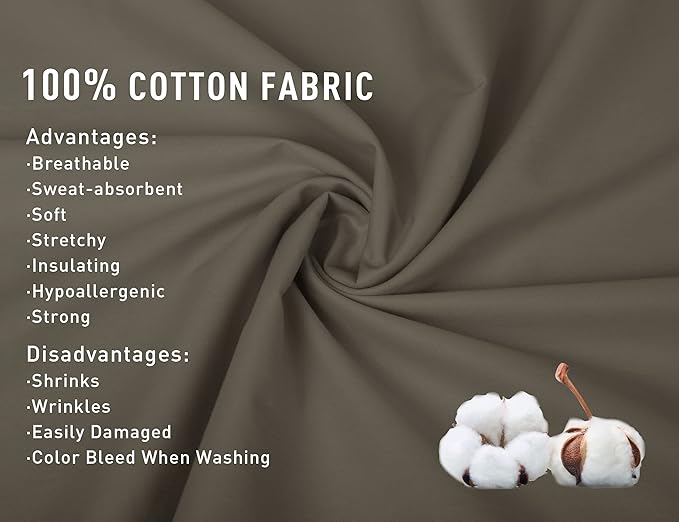 100% Cotton Pillowcase Set - King - 20 x 40 in - 2 Piece