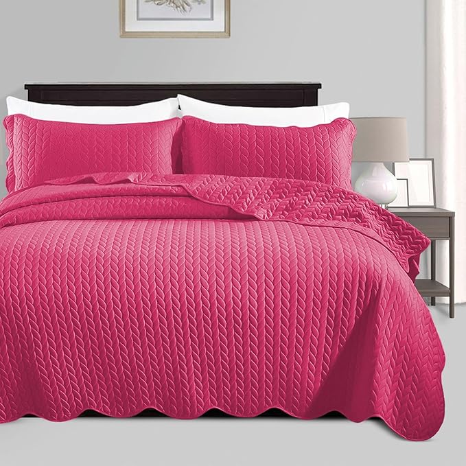 Microfiber Quilt Set - California King - 3 Piece