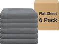 Microfiber Flat Sheet - Queen - 6 Pack