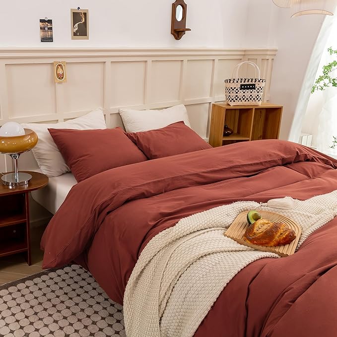 Linen Duvet Cover Set - Queen - 3 Piece