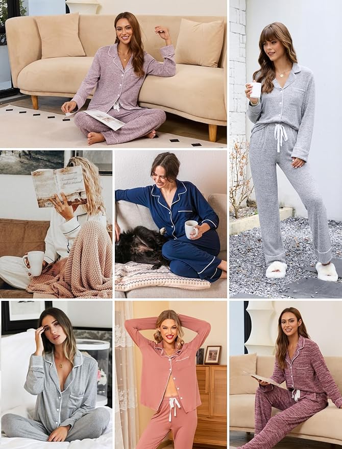 Women's Pants Pajama Set - Long Sleeve - 2 Piece