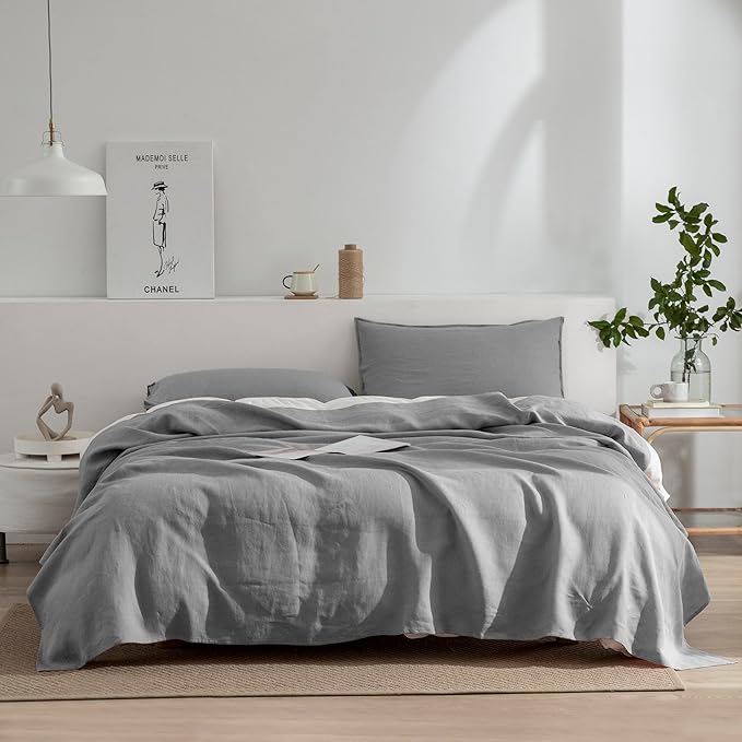Linen Bed Sheet Set - Twin - 3 Piece
