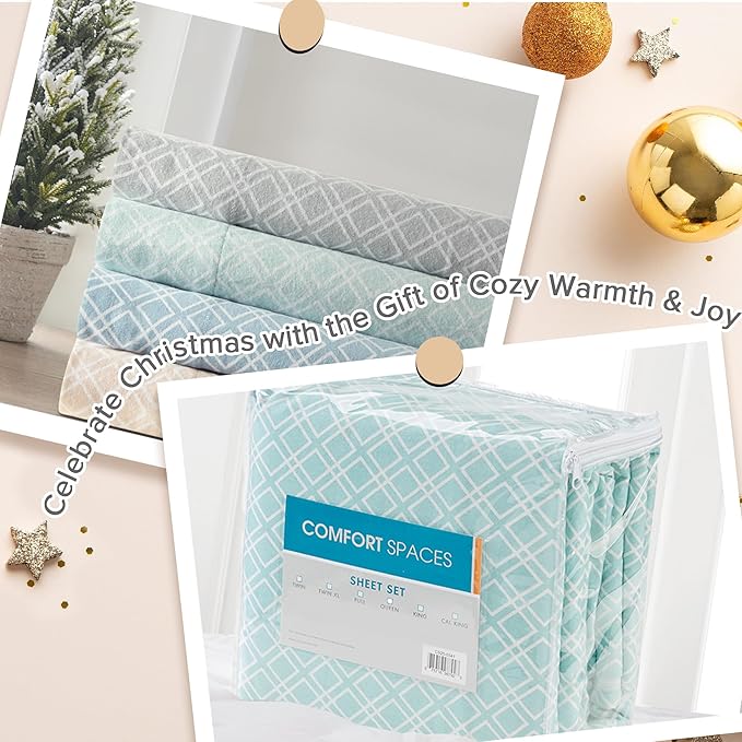 Flannel Bed Sheet Set - Queen - 4 Piece