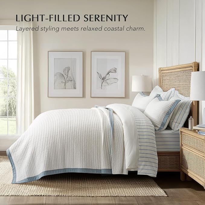 Linen Quilt Set - Queen - 3 Piece