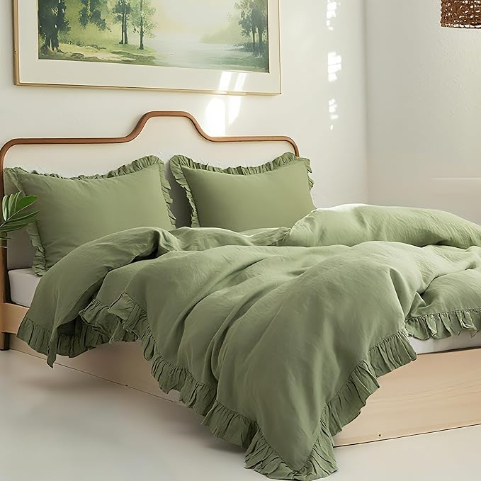 Linen Duvet Cover Set - Full - 3 Piece
