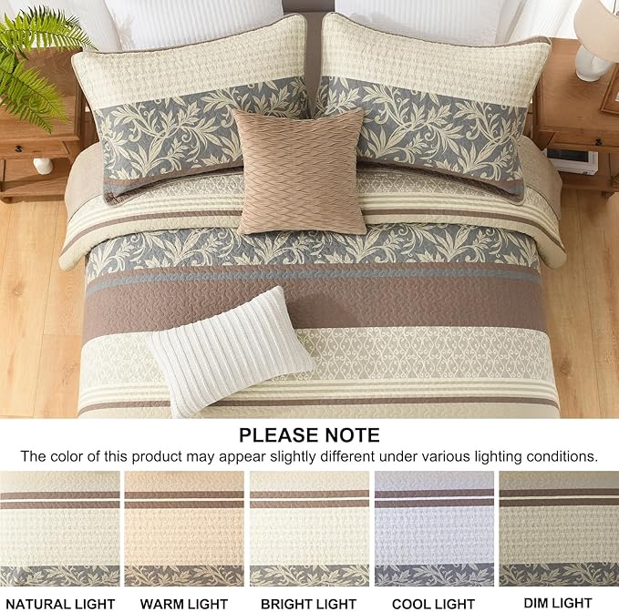 100% Cotton Quilt Set - Queen - 3 Piece