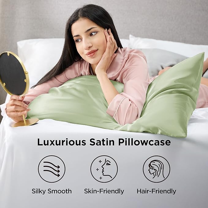 Satin Pillowcase Set - King - 20 x 36 in - 2 Piece