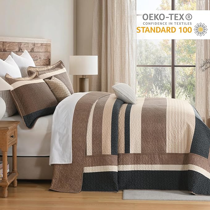 100% Cotton Bedding Set - King - 3 Piece