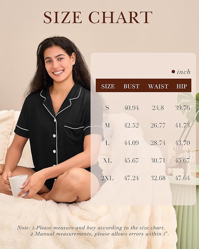 Women's Bamboo Shorts Pajama Set - 2 Piece