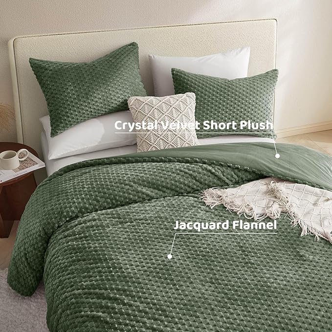 Flannel Comforter Set - King - 3 Piece