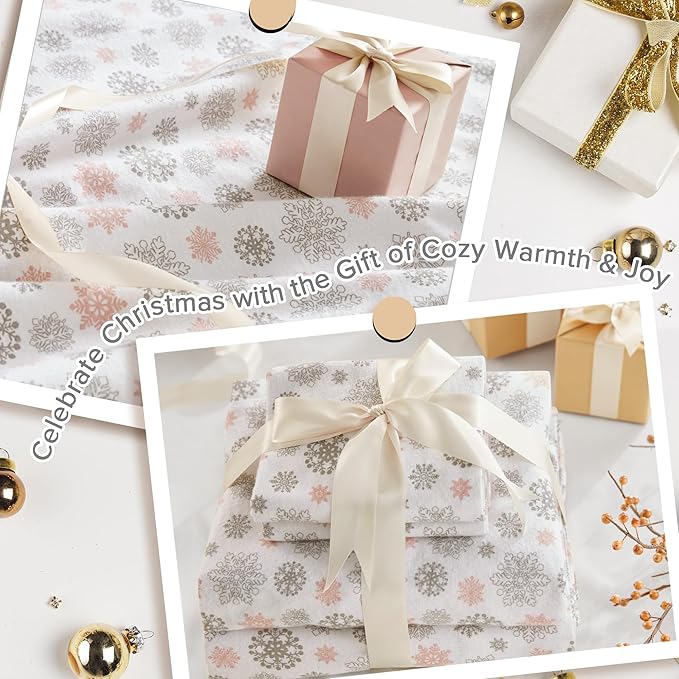 100% Cotton Bed Sheet Set - King - 4 Piece