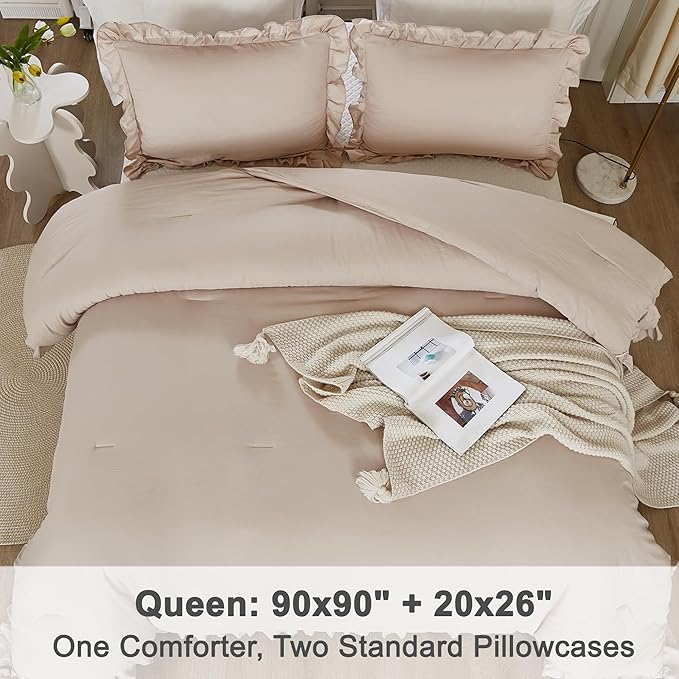 Microfiber Comforter Set - Queen - 90 x 90 in - 3 Piece
