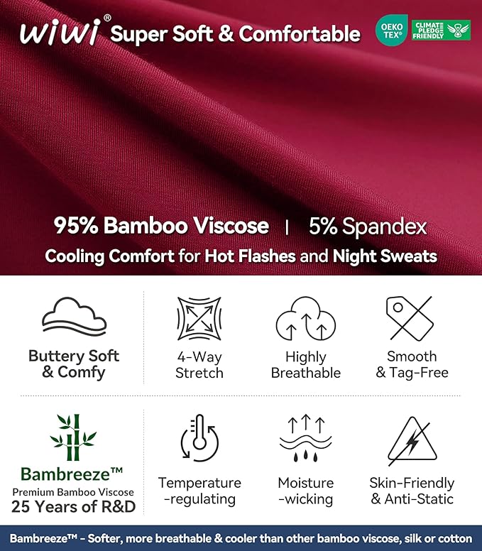 Bamboo Cooling Shorts Pajama Set - Short Sleeve - 2 Piece