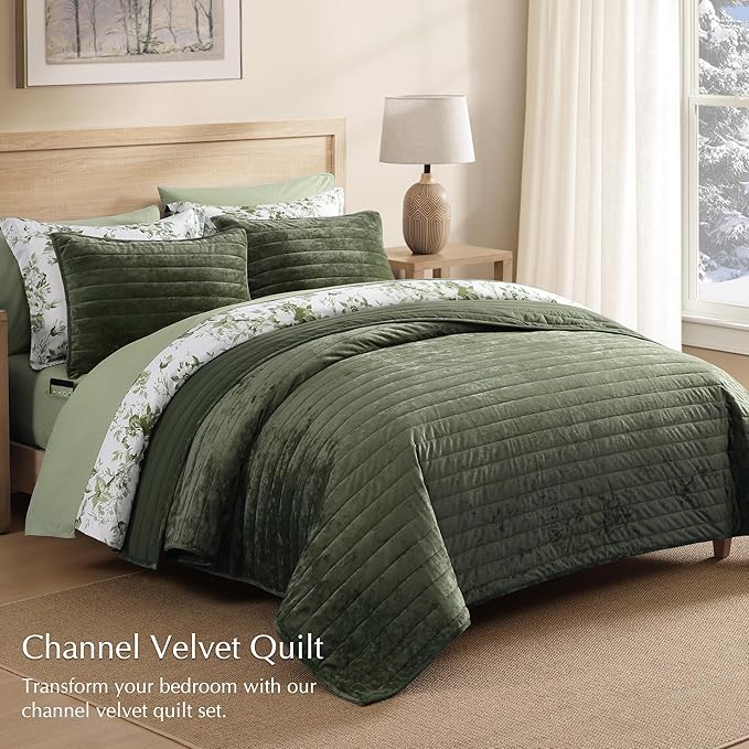 Velvet Quilt Set - King - 3 Piece