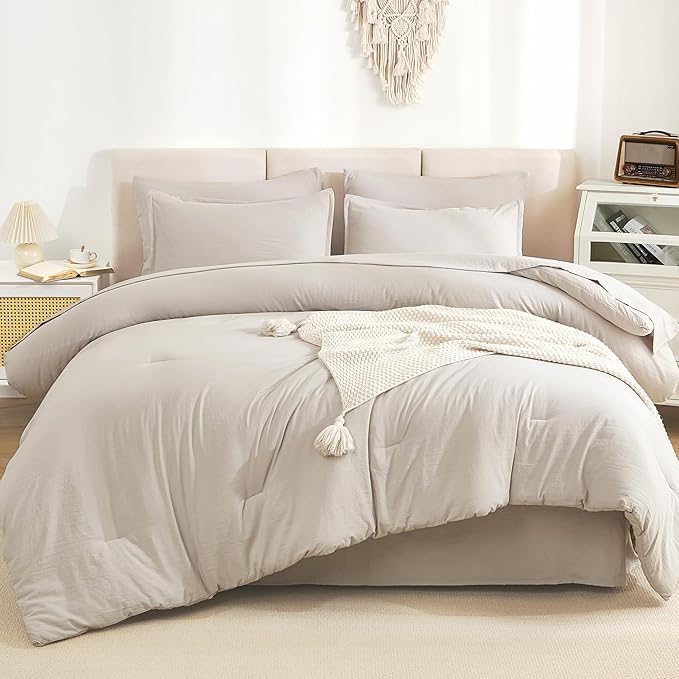 Linen Comforter Set - King - 7 Piece