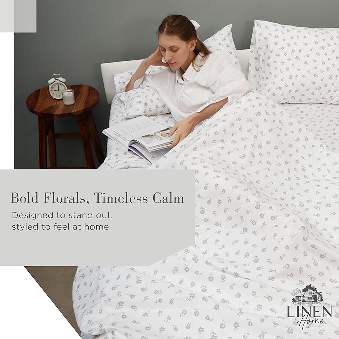 100% Cotton Bed Sheet Set - King - 4 Piece