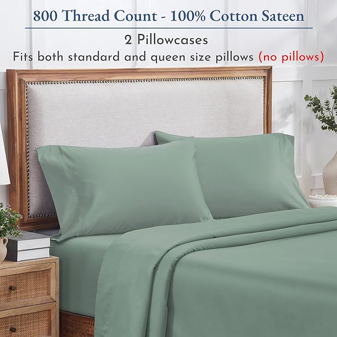 100% Cotton Pillowcase Set - Queen - 2 Piece