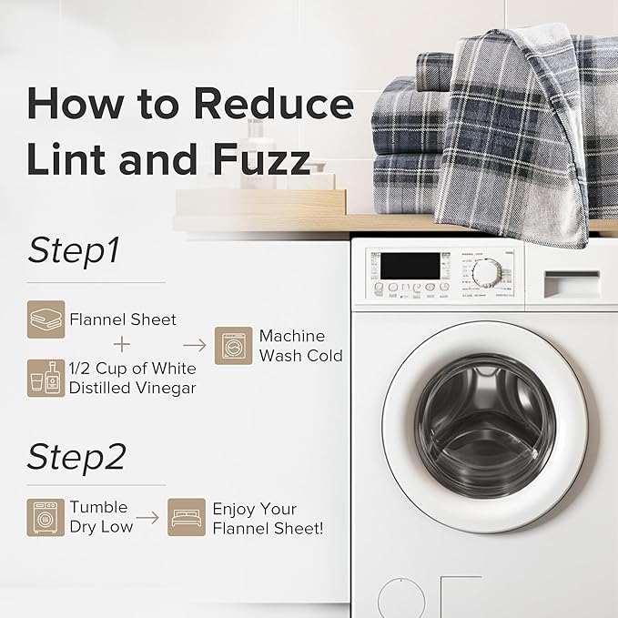 Flannel Bed Sheet Set - Full - 4 Piece