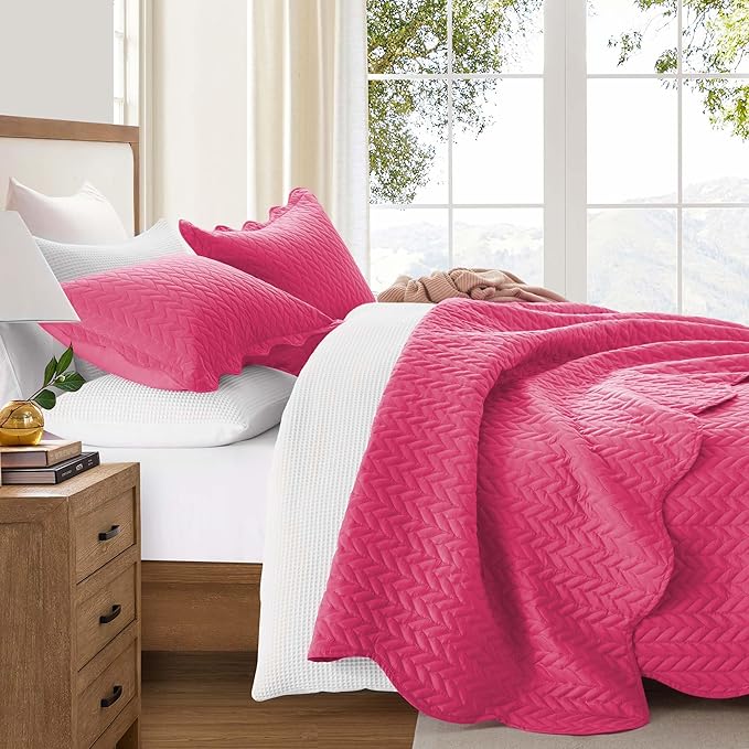 Microfiber Quilt Set - California King - 3 Piece